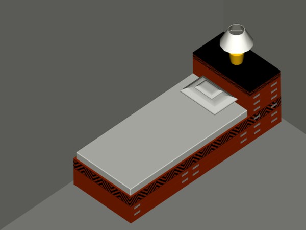 bed cupboard 3d max - BED CUPBOARD by viktor.reisinger